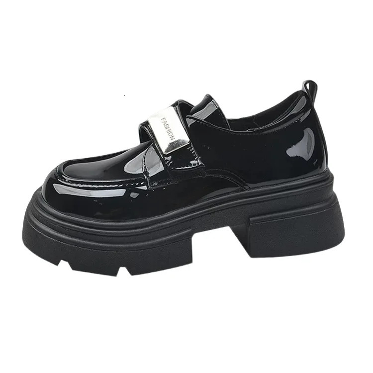 Lefu Shoes 2025 Spring and Autumn Style French Japanese Tall Leather Shoe 260208
