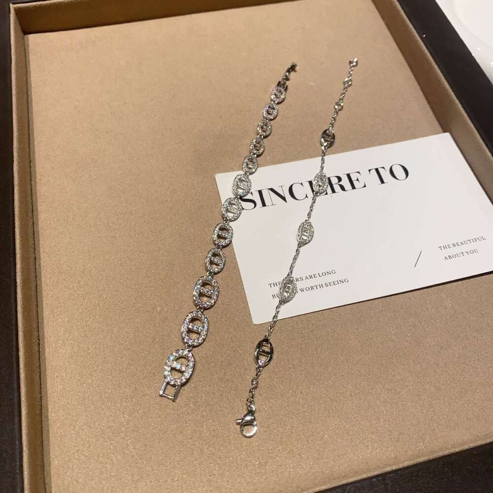French Pig Nose Diamond-Studded Bracelet Women's New Fashion Jewelry Premium Sweet Best Friend Gift