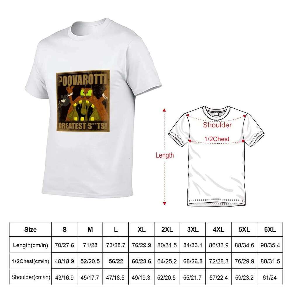 Poovarotti shirt heavy cotton t shirts for man graphic vintage T-Shirt X260209