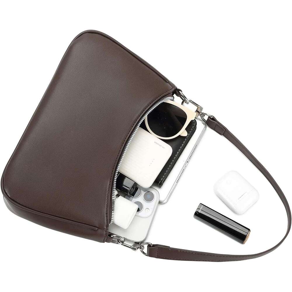 Small For Women Adjustable Shoulder Bags Crocodile Pattern Clutch Purse With Zipper Closure Retro