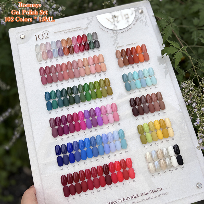 XIZIJI 102 Colors Gel Nail Polish Set Soak Off UV/LED Cured Long Lasting Salon Quality Nail Art DIY Manicure Kit For Home & Professional Salon