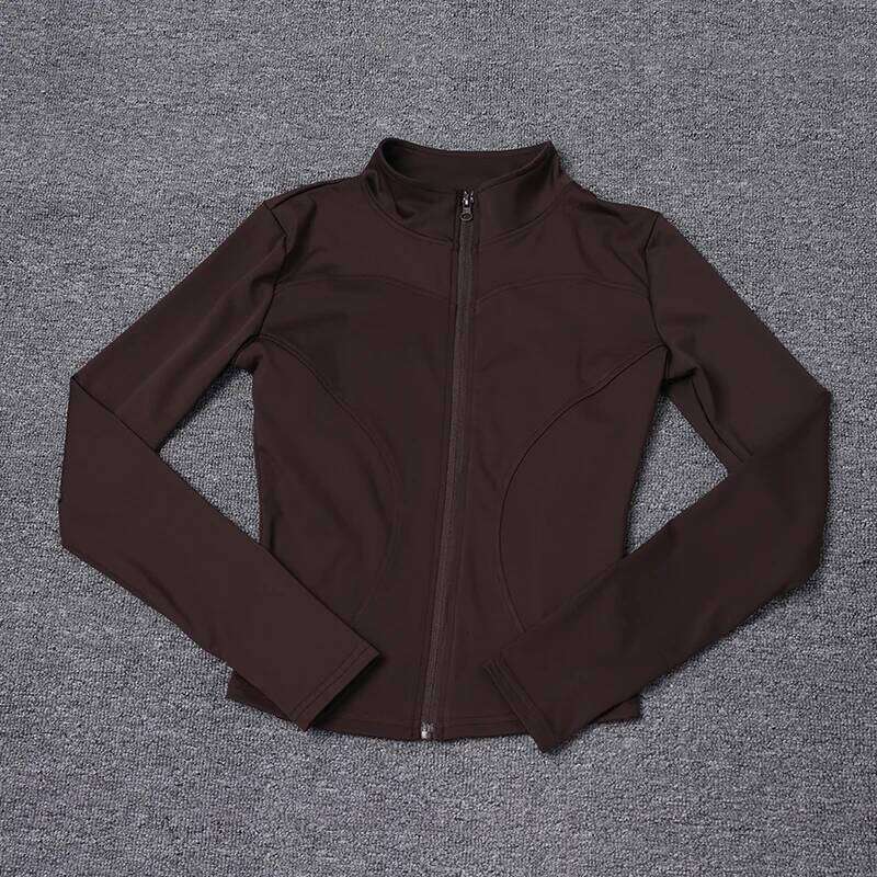 Women Sport Long Sleeve Shirt Workout Coat Gym Training Clothing Yoga Sportswear 26Y0208