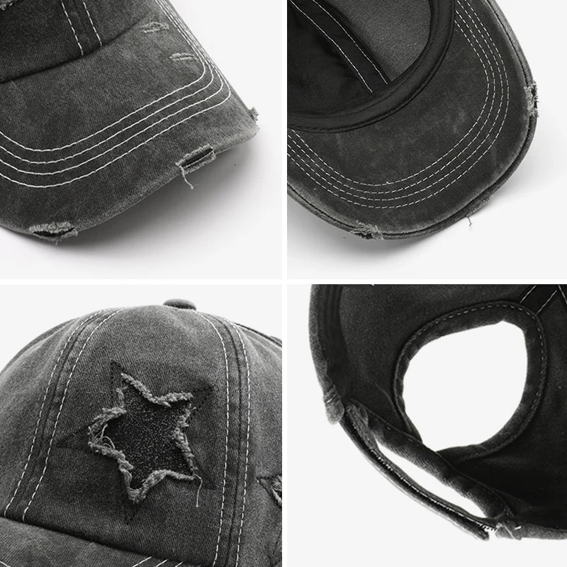BEAUTODAY Baseball Cap Women Denim Cotton Adjustable Y2K Old School Retro Star Hat Spring Ladies Accessories 96553 260208