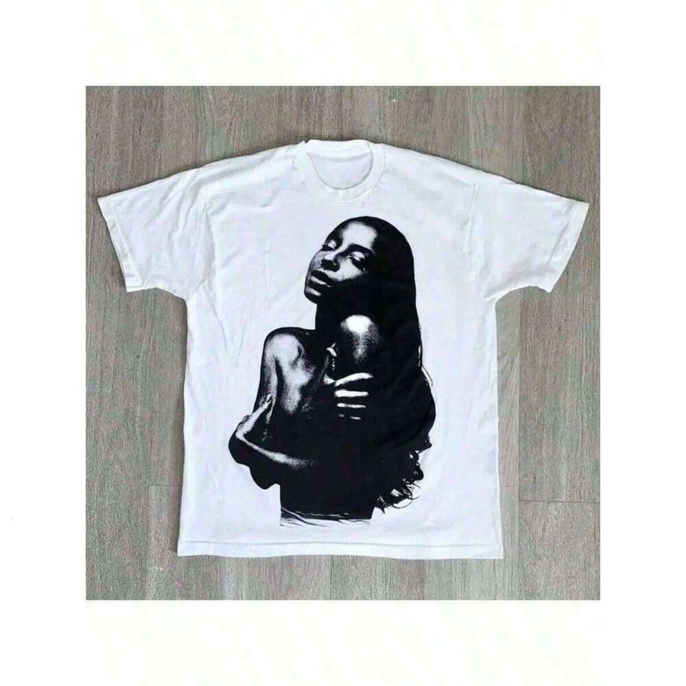 Mens Cotton T Shirt Casual Summer Short Sleeve Black White Portrait Graphic Print Artistic Retro Vintage Streetwear Comfortable X260209