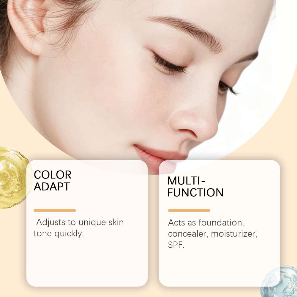 zephoco Ivory White Foundation Natural Concealer Lightweight Skin-Fitting Clear Glossy Three-Dimensional Makeup Effect