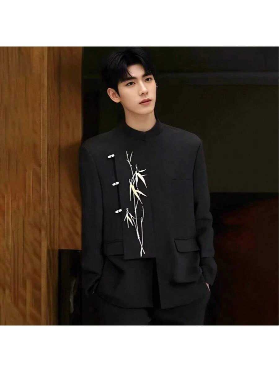 New Chinese Zhongshan Suit Mens Style Republic Of China Tang Suit Standing Collar Suit Jacket Mens High-End Versatile Suit Chinese Style C260209