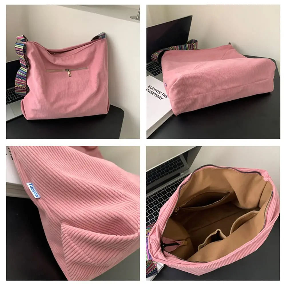 Tote Bag Women Large Crossbody Stylish Handbag for Corduroy shoulder Casual 260208