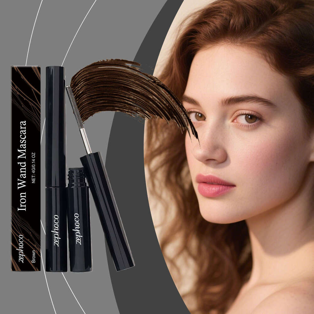 zephoco Brown Waterproof Beautiful Natural Curling Not Easy To Take Off Makeup Mascara