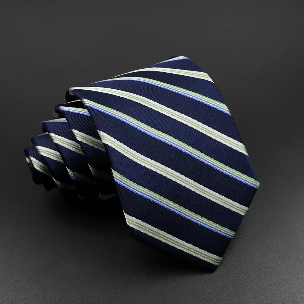 100 Silk Tie 85 cm Striped Necktie Classic Plaid Ties For Men Grey Pink Blue Business Wedding Ties Jacquard Woven Neck Ties 260208