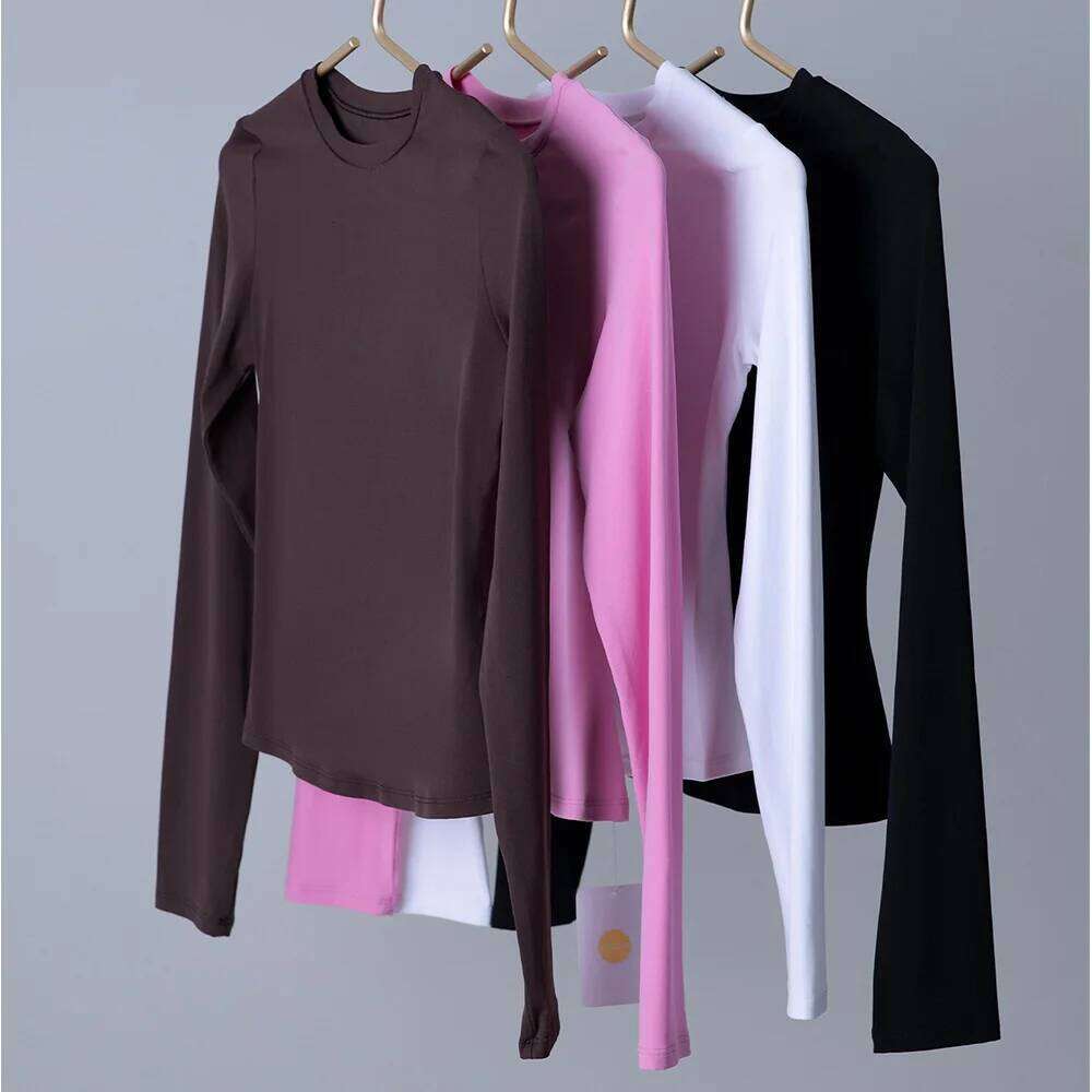 Women's Long Sleeve Yoga Quick Dry Sports Top Workout T-shirt Running Sexy Exposed Navel Fitness Gym Shirts Sportswear 26Y0209
