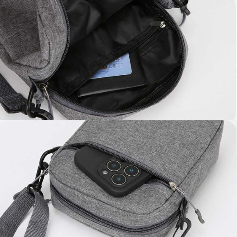 Mens Outdoor Small Shoulder Bag Nylon Portable Casual Versatile MultiComponent Crossbody Handbag 260208