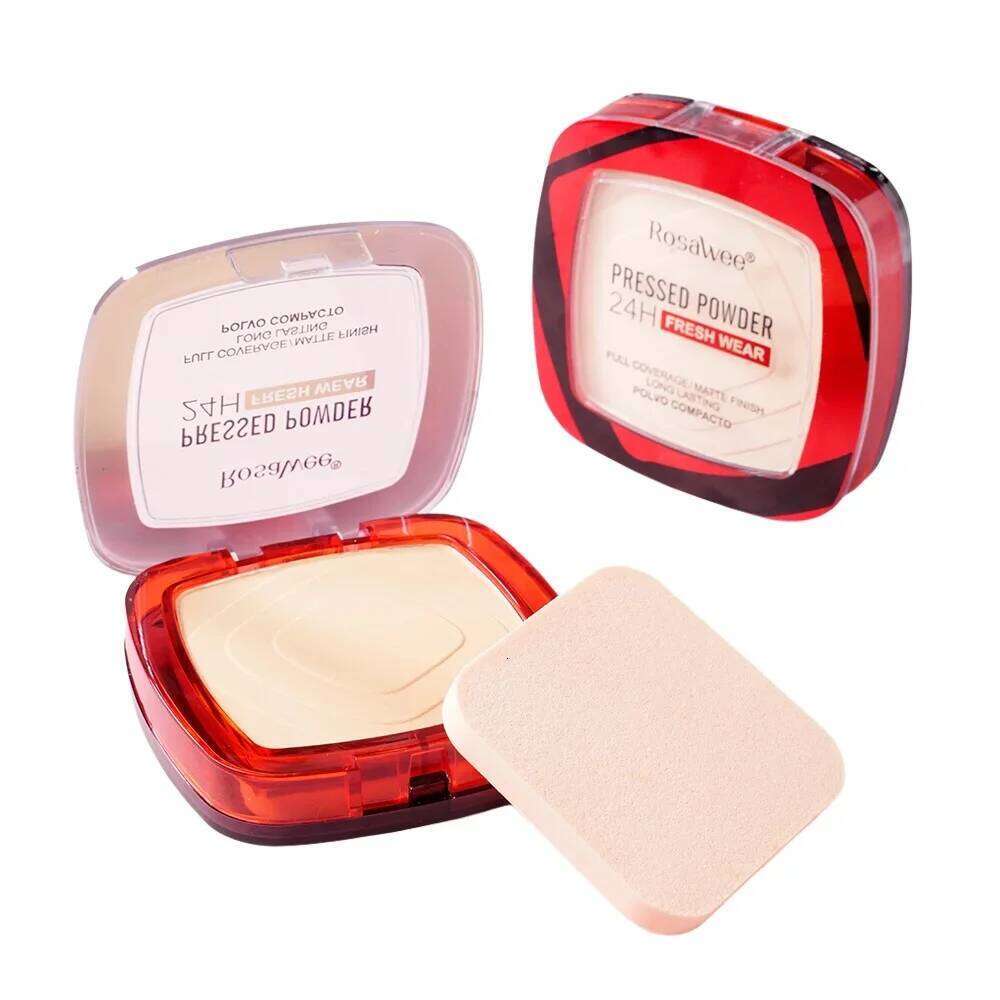 Waterproof Matte Pressed Powder Full Coverage Oil Control 24H Weightless Foundation Long Lasting Non Caking Finishing 26L0209