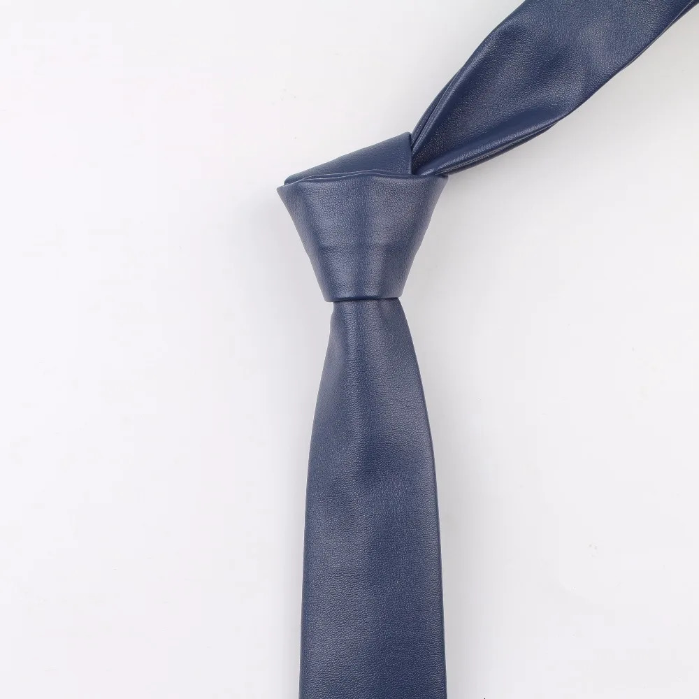 Fashion Pu Leather Men Patchwork Tie Female Necktie Red Gold Silver Adult Cravate Homme Wedding Party Ties For Men 260208