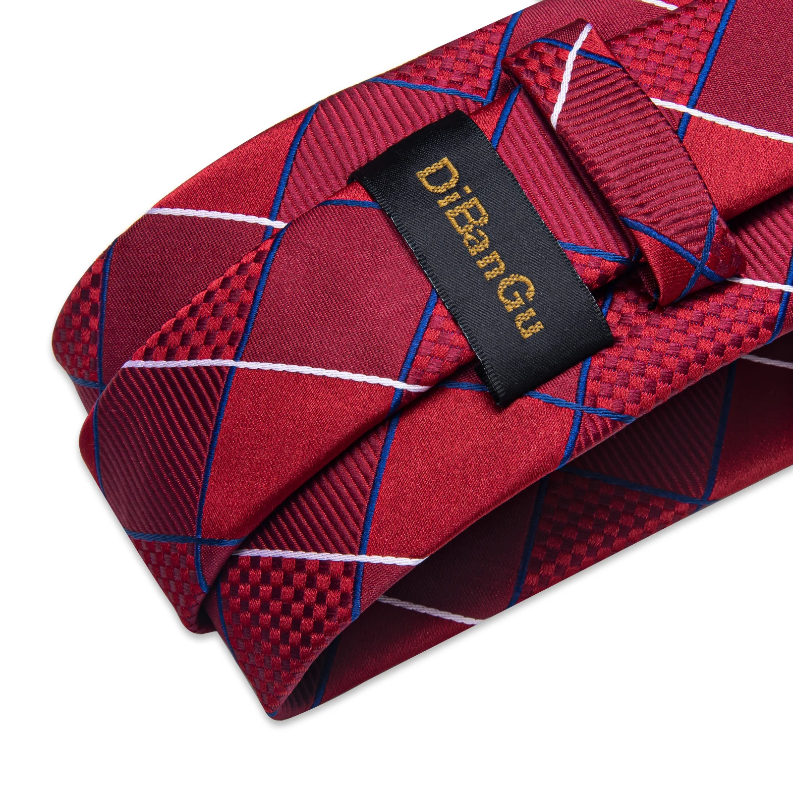 Classical Red Plaid Mens Tie Set Paisley Floral Silk 8cm Necktie Handkerchief Cufflinks Business Wedding Suits Accessories Gift 260208