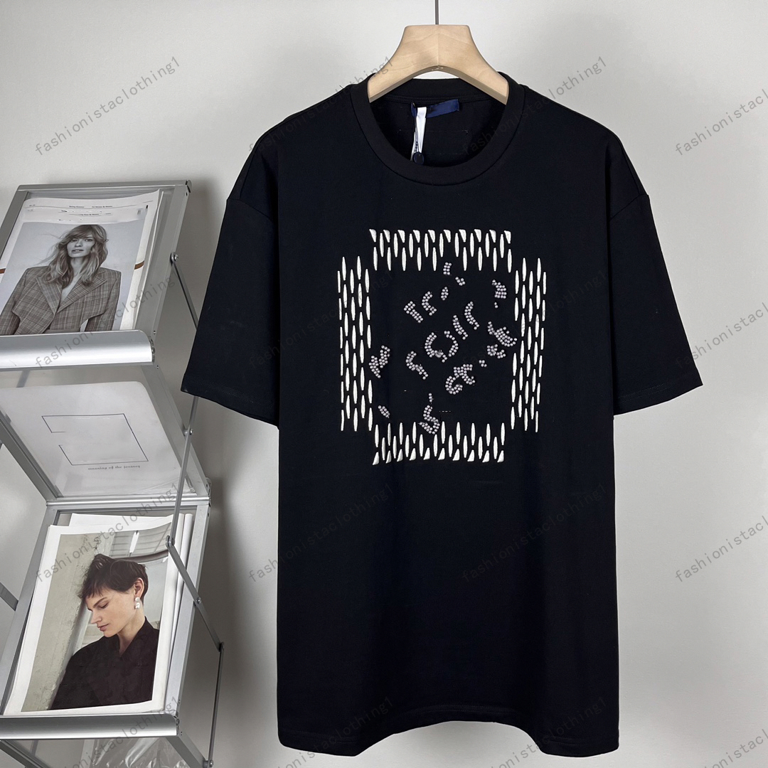 Summer short-sleeved casual new T-shirt brand designer luxurious men's fashion printed round-neck T-shirt cotton comfortable short-sleeved women's T-shirt Size S-3XL