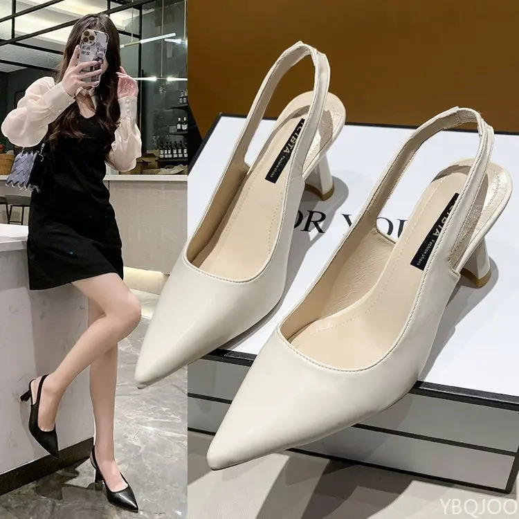 2025 Summer pointed high heels Womens sandals Casual Shallow mouth shoe Fashion elegant ladies shoes Zapatillas Mujer 260202