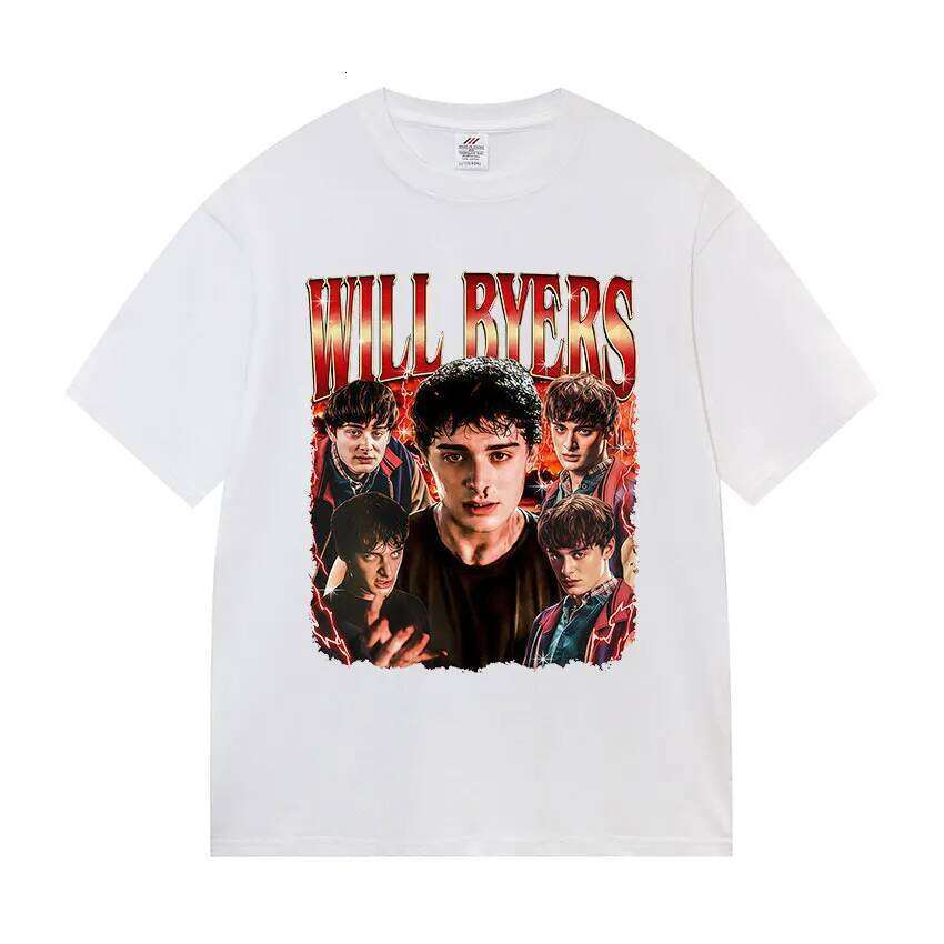Tv Series Will Byers Graphic T Shirt Men's Vintage High Quality Fashion T-shirts Man 100% Cotton Short Sleeve T-Shirt Streetwear X260209