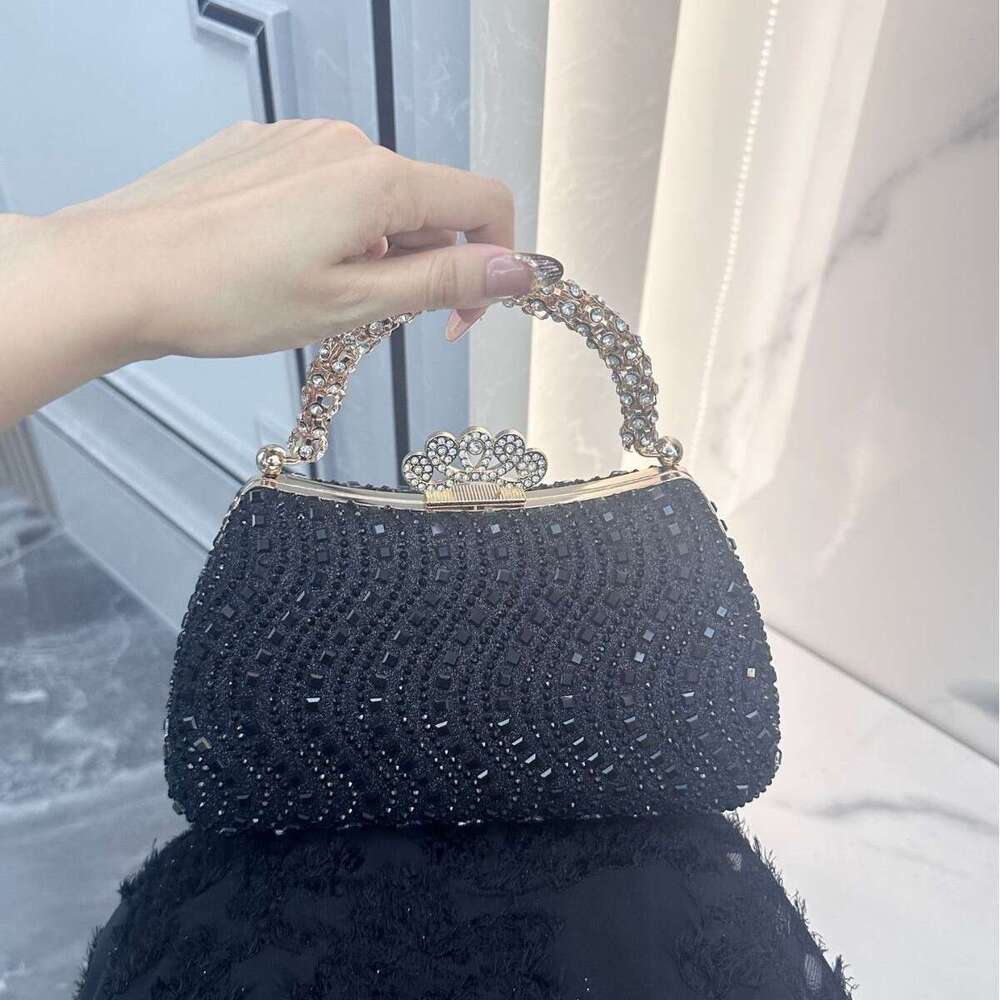 New High End Socialite Evening Women S Light Luxury Diamond Studded Bag Fashionable Versatile Handbag