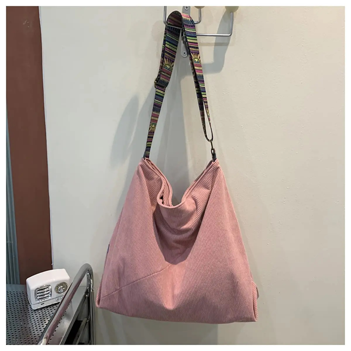 Tote Bag Women Large Crossbody Stylish Handbag for Corduroy shoulder Casual 260208