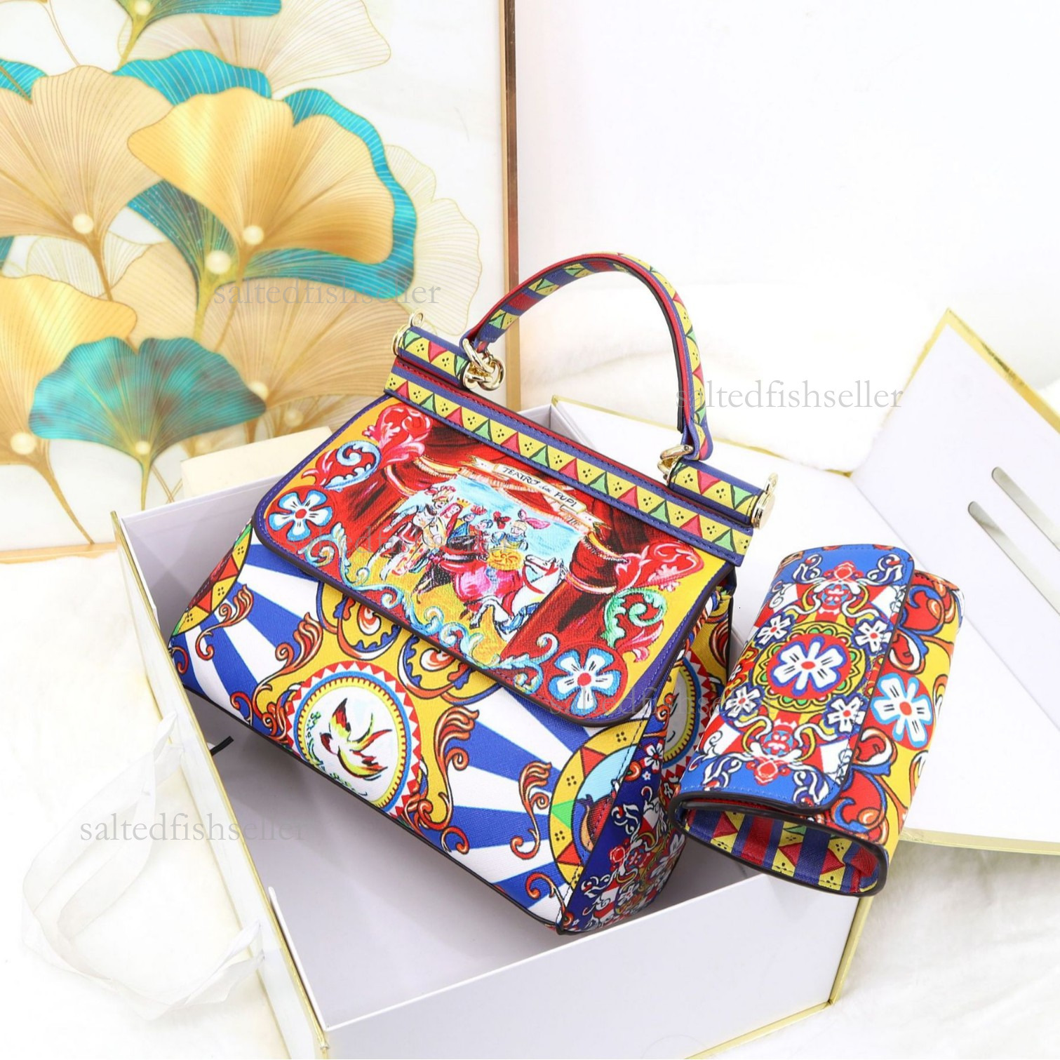 2026 Luxury Fashion Printed Handbag Explosive Chinese Style Brand Texture Women's Single Shoulder Steamed Bun Mother Bag Trendy Wallet Leisure PU