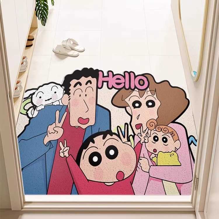 Cartoon entrance door mat for scraping dirt and mud PVC loop mat can be cut to size dirt-resistant wear-resistant non-slip easy to maintain S260207