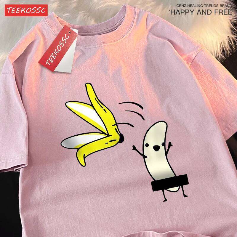 Remove Banana Peels Men Women T-Shirts Oversized Tshirt Cotton Summer Short Sleeve Street Loose Oversize Tee Clothes Couple X260209