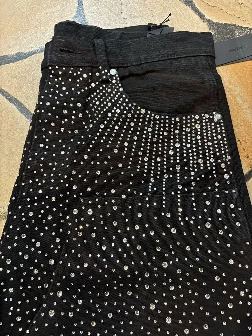 Vintage 2000s Y2k Rhinestone Sequin Denim Shorts Streetwear Mens Jeans Hip Hop Baggy Denim Gym Shorts Casual Shorts 260208