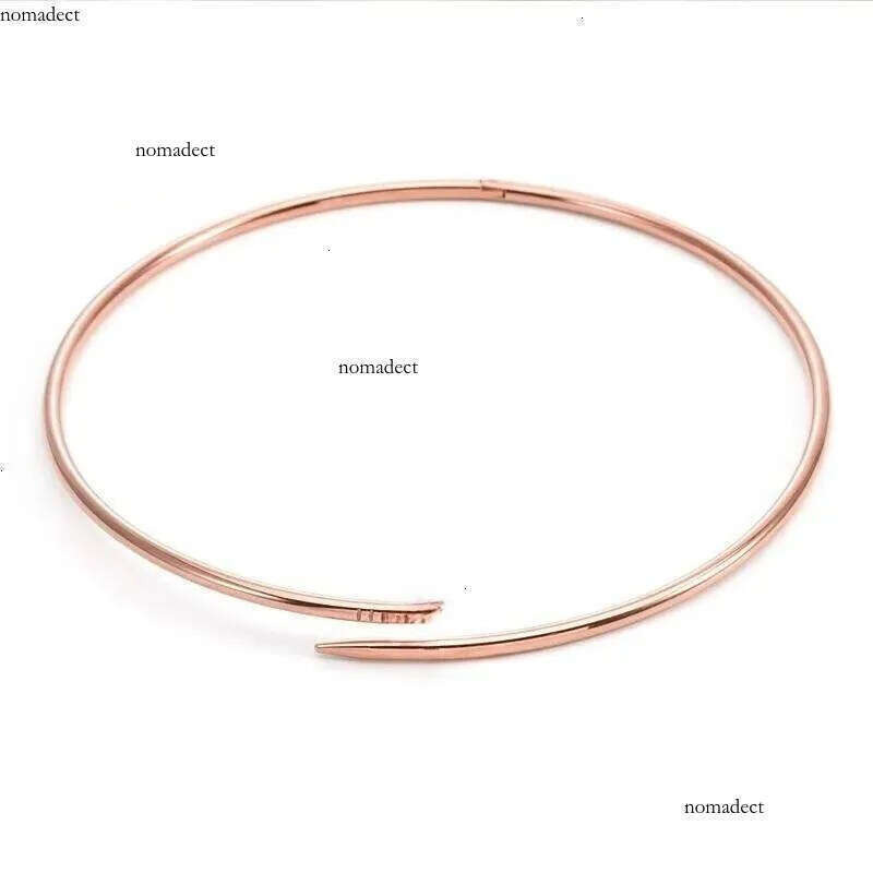 Thin Narrow Bangle for Women Men Stainless Steel Plated Gold Nail Bracelet Fashion Designer Jewelry Woman Christmas Gift 11