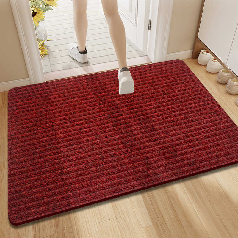 Entrance Door Mat Large Doorway Entrance Dirt-Resistant Foot Mat Door Exit Safe Entry Door Mat Red Carpet Foyer S260207