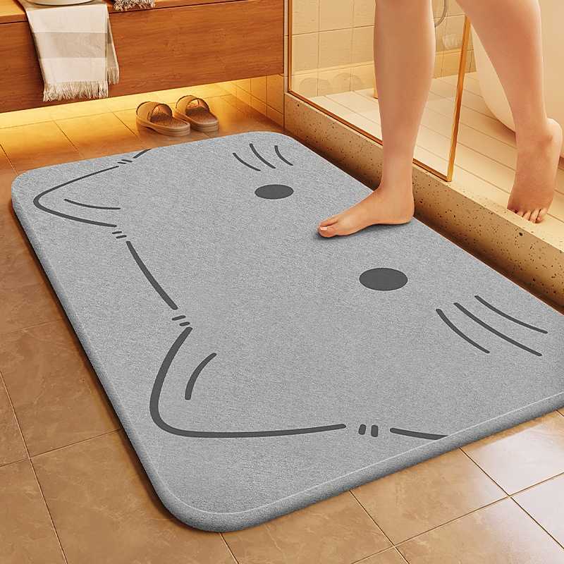 Durable and strong absorbs water in secondsBathroom floor mat non-slip quick-dry toilet door mat household carpet S260207