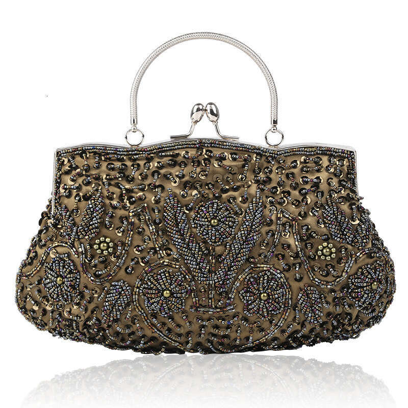 Foreign Trade Hot-Selling Popular Scarce Vintage Handmade Beaded Embroidered Dress Evening Bag Multiple Colors Available Wholesale