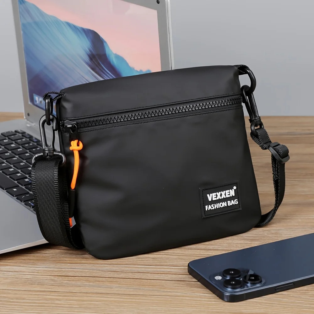 multilayer zipper unisex shoulder bag casual crossbody trendy mens backpack waterresistant 260208