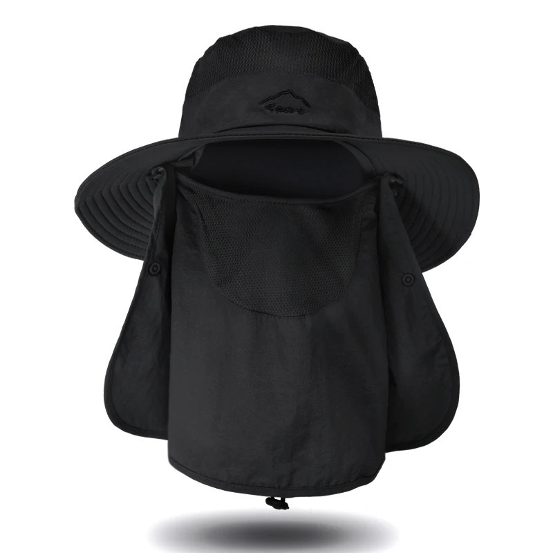 Fishermans hat male sun hat summer outdoor quick drying sun hat fishing breathable sun hat female face mask hat 260204