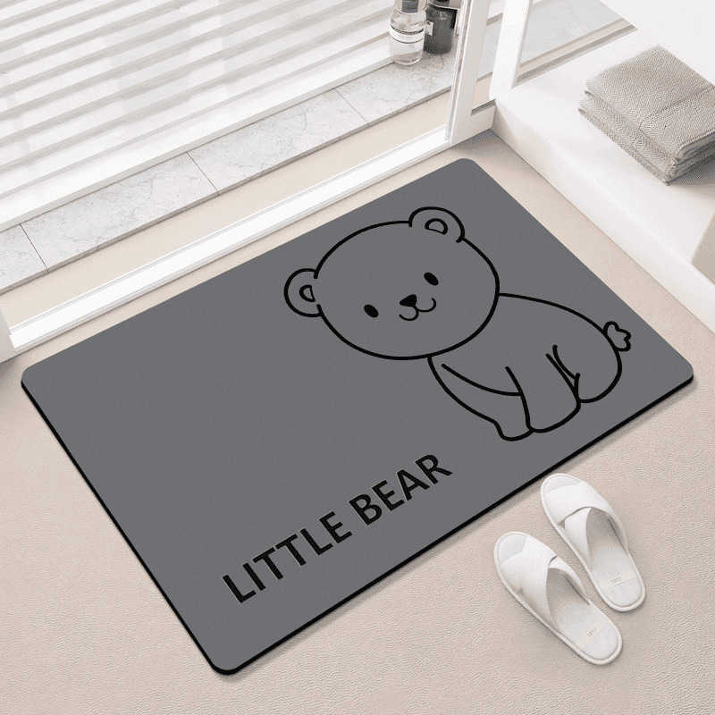 Diatom mud floor mat bathroom absorbent foot mat non-slip mat for bathroom entrance quick-drying and wear-resistant household foot mat S260207