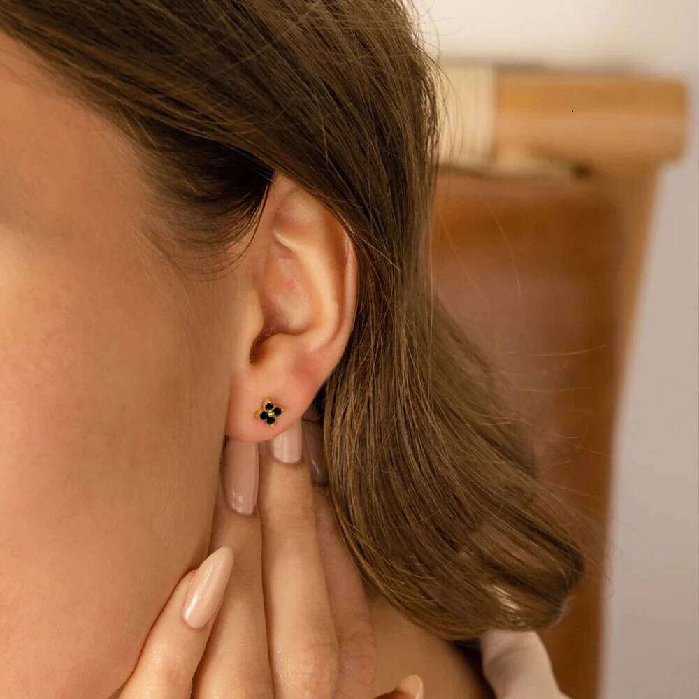 Earrings Stainless Steel Cubic Zirconia Minimalist Stud 6mm Adjustable for Simple Daily Wear and Wedding Guest Jewellery Gift High Quality Texture