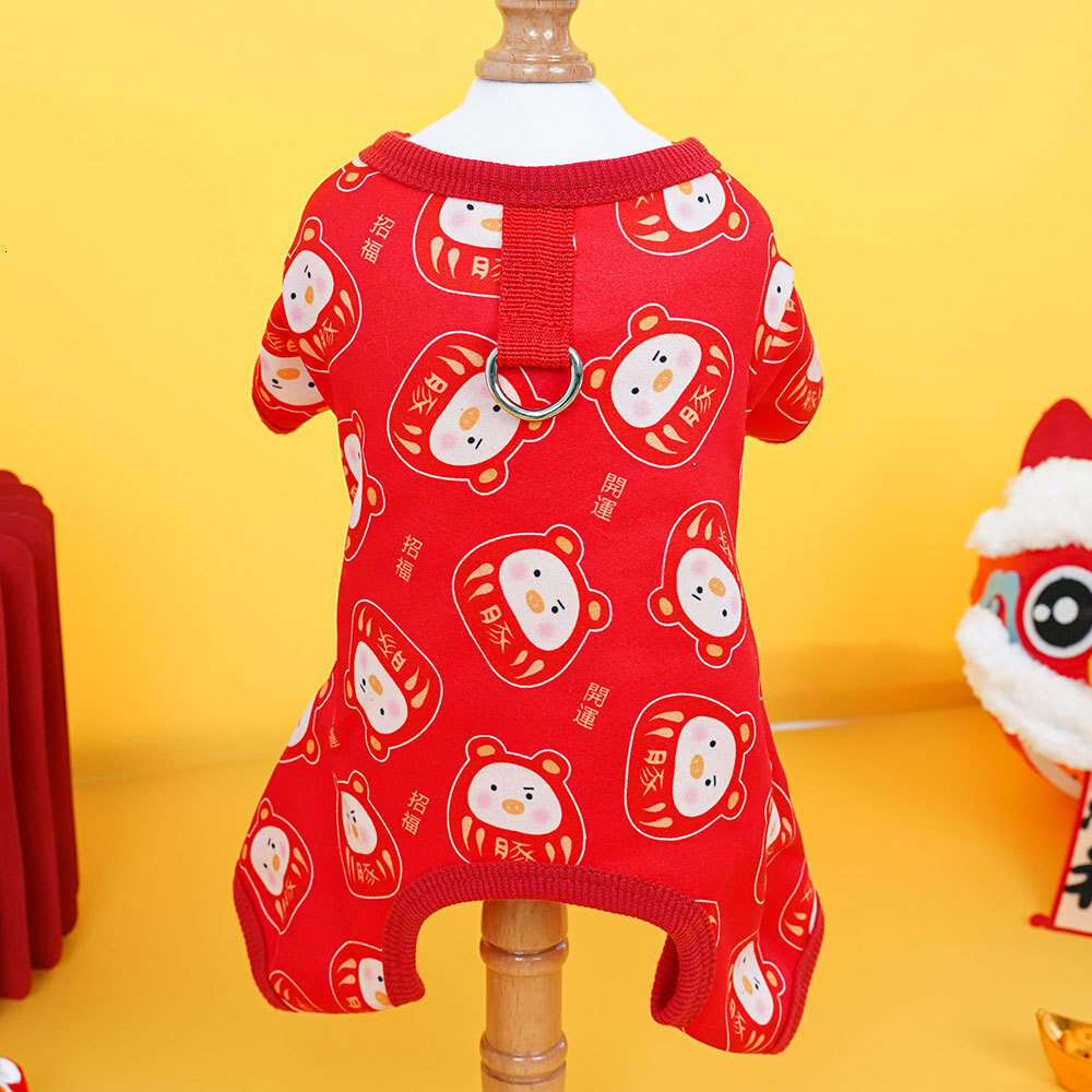 Pet Winter Warm Clothing New Year Four-Legged Suit Teddy Bichon Cat Clothes Wholesale Dog Supplies clothes