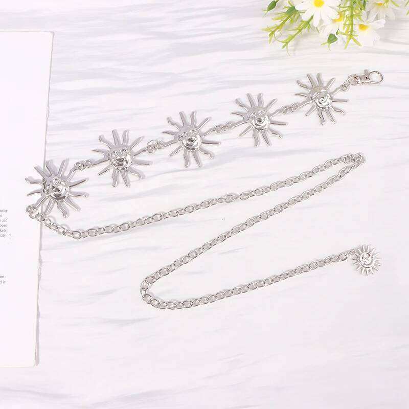 Gothic Metal Belt For Women Fashion Hight Sun Chain Jewelry Gift Wedding Sash Celestial Waist Chains Accessories X260209