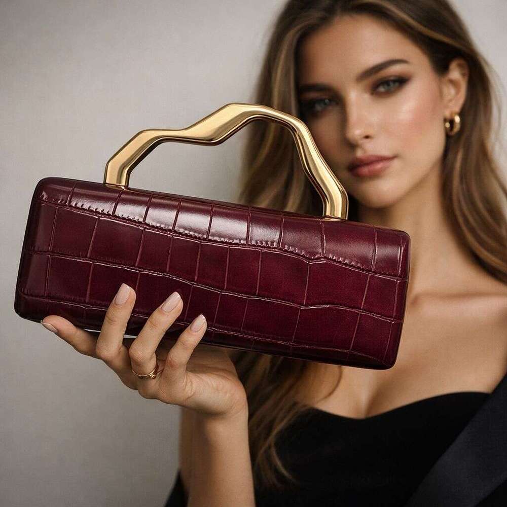 Clutch Bag European And American Cross-Border New PU Gold Shaped Bag Single Shoulder Crossbody Fashionable Personality Socialite Evening Manufacturer 