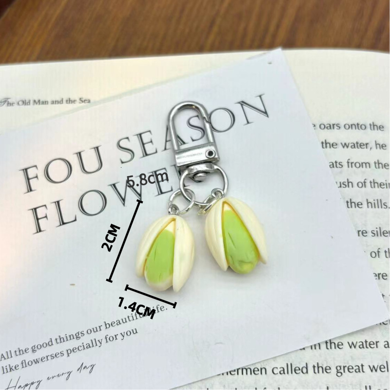 Pistachio Keychain Resin Imitation Bag Pendant Ins Creative Decoration Gift Key Ring Ornament Ins Style