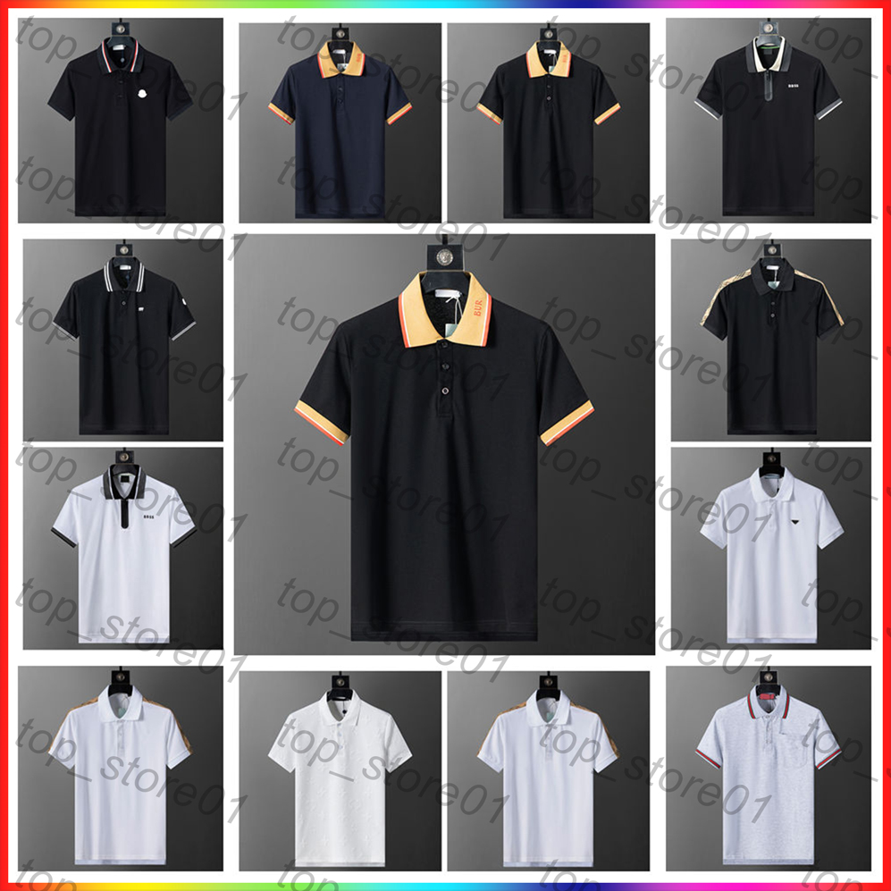5A New Mens Polo Shirts Designer Polo For Fashion Focus Embroidery Letter Solid color lapel polos Printing Top Quality Cottom Tees Polos Fashion Casual Clothing