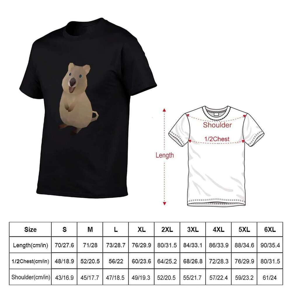 Quokka Polygon Art funny dark humor with prints man t shirts graphic T-Shirt X260209