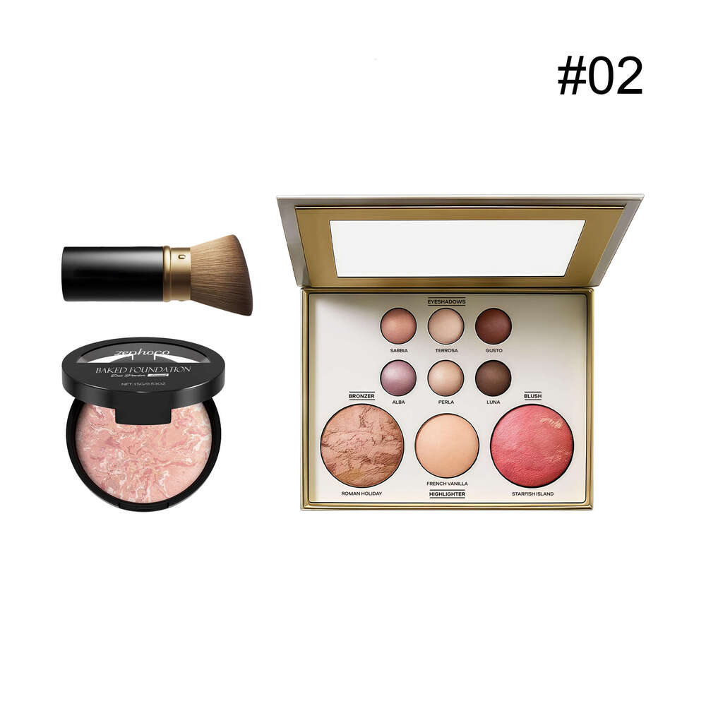AMZ Palette Set 02# Multifunctional Tool Set, Box for Stage Light Nude Makeup, Portable Touch-Up Makeup