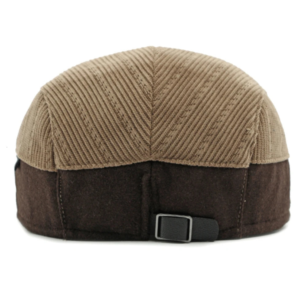 HT4587 Berets Autumn Winter Hat Caps for Men Women Fleece Lined Corduroy Beret Hat Adjustable Ivy Flat Cap Male Female Beret Cap 260205