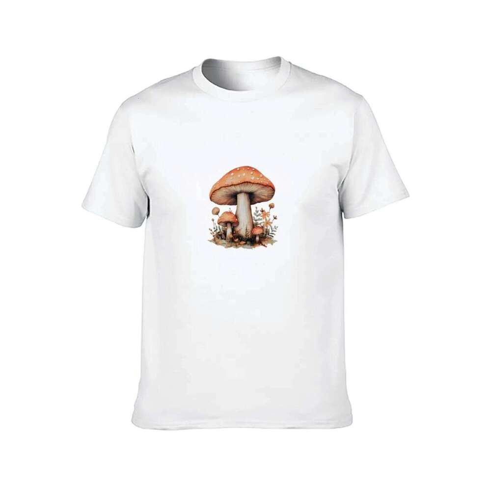 Autumn anime for cotton 100% T-Shirt Mushrooms t shirts collection Wild shirt man X260209