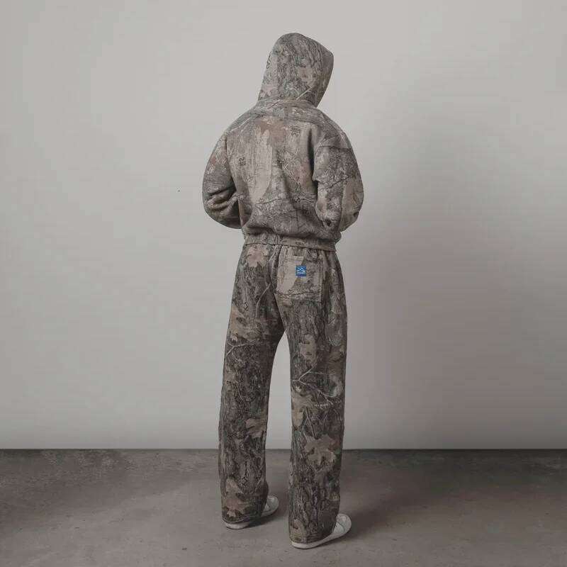 Y2K Retro SweatPants Camouflage Pattern Print Streetwear Men harajuku Street Hip Hop Unisex Oversized Casual Camo Baggy Trousers