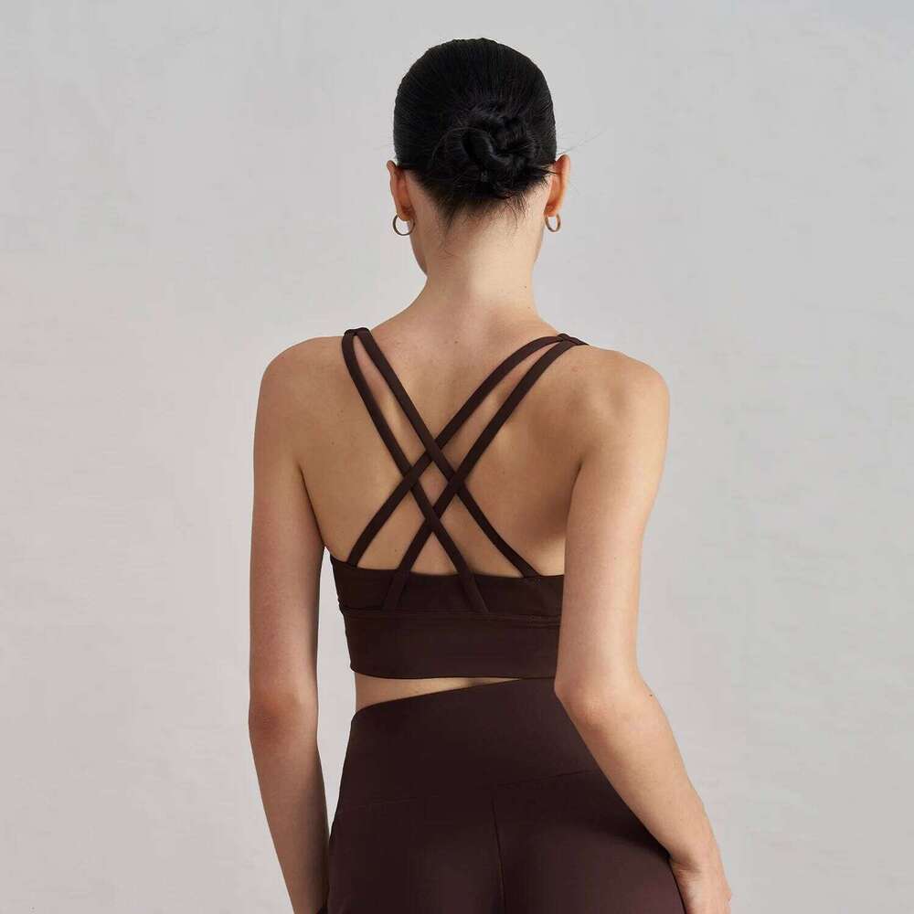 Solid Color Women Cross Fitness sport Bra high strength Tight Top Comprehensive Training Gym Yoga Underwear With Chest Pad 26Y0208