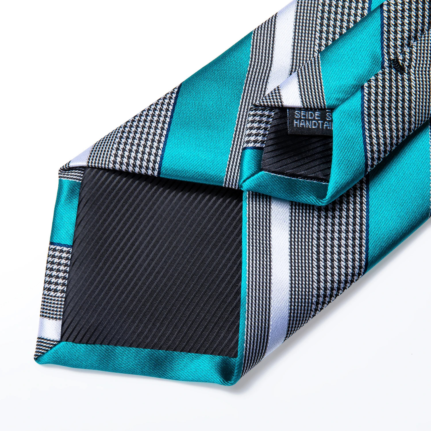 DiBanGu Mens Necktie Striped Floral Paisley Silk Tie Pocket Square Cufflinks Neck Tie Ring Set Suit Wedding Business 260208