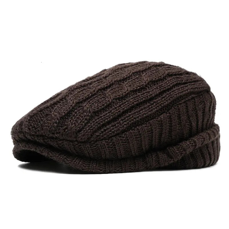 2024 Autumn and Winter Cotton Solid Warm sboy Caps Flat ed Cap Men and Women Painter Beret Hats 134 260205