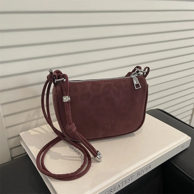Fashion Simple Crossbody Bags for Women Soft Suede PU Mini Shoulder BagsComfortable and Versatile Texture Commuting Bag 260208