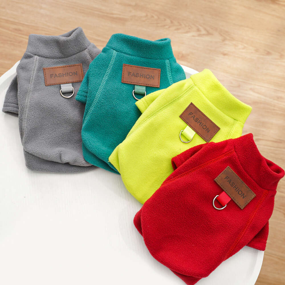 New Pet Dog Autumn Winter Fleece Bichon French Bulldog Clothes Supplies Cat Apparel